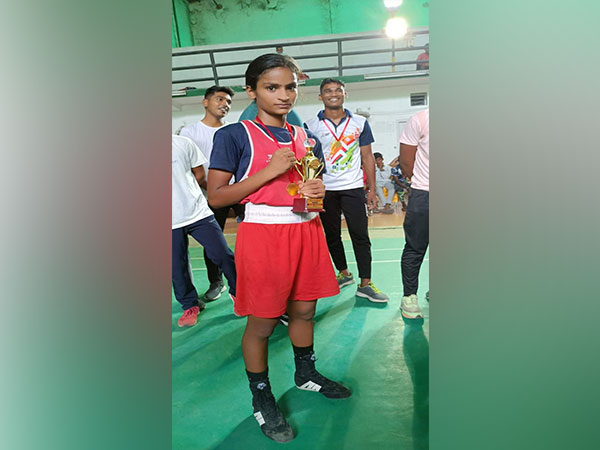 Bihar's boxer Raat Rani at KIYG 2022 (Image: MYAS/SAI media)