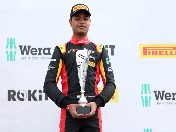 Indian karting star Jaden R Pariat in podium at British F4 in 2022 (Image: FMSCI)