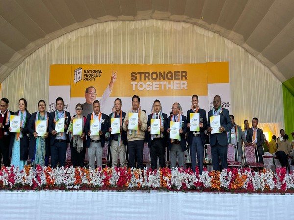 NPP launches election manifesto ahead of 2023 Meghalaya polls (Photo/ANI)