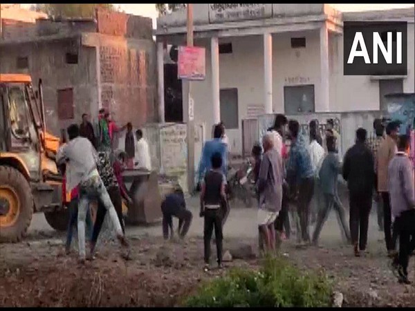A visual grab of the stone pelting incident. (ANI/Photo)