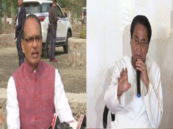 Madhya Pradesh CM Shivraj Singh Chouhan (L) and PCC Chief Kamal Nath (R) (Photo/ANI)