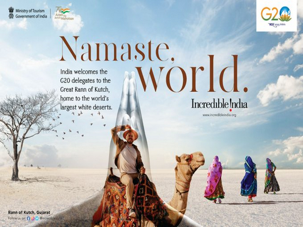 Ministry of Tourism, Government of India welcomes the delegates of G20 member countries to Rann of Kutch in Gujarat. (Photo Credit - Twitter/Ministry of Tourism)