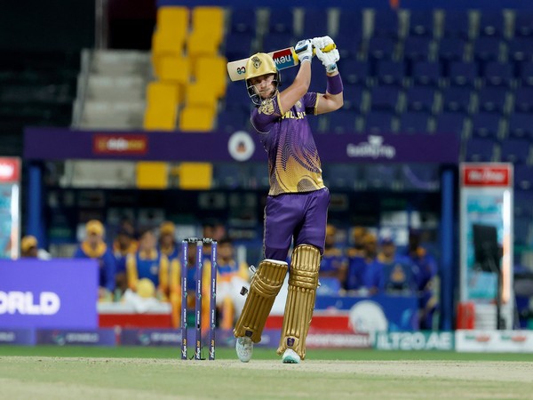 Abu Dhabi Knight Riders' Joe Clarke in action against Sharjah Warriors (Image: ILT20)