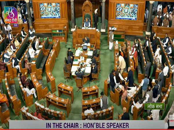 Visuals from Lok Sabha (Photo/Sansad TV)