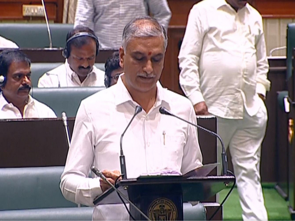 Telangana finance minister Harish Rao Thanneeru presenting Budget 2023-24 (Image: Twitter/Harish Rao Thanneeru)