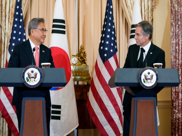 Foreign Affairs Minister Park Jin and US Secretary of State Antony Blinken. (Photo: NEWSIS)