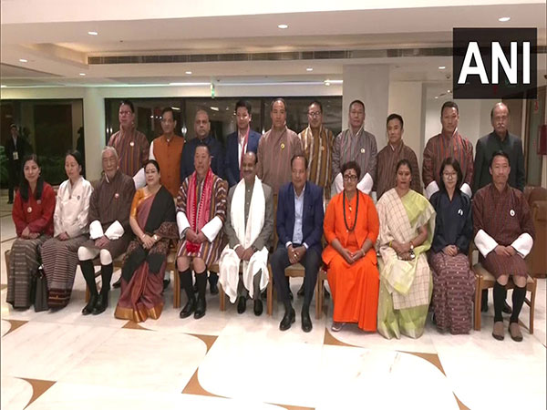 Lok Sabha Speaker Om Birla with the parliamentary delegation from Bhutan (ANI)