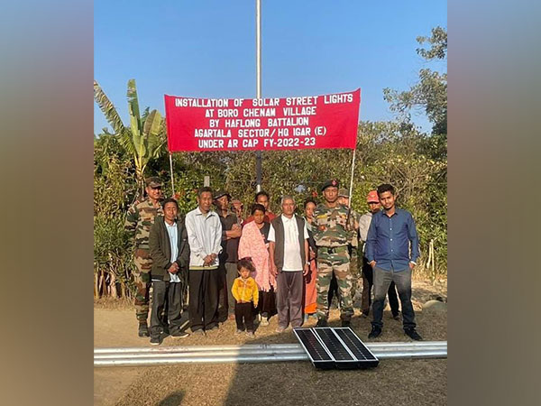 Haflong-based Assam Rifles Battalion installs solar street lights (Photo/ANI)
