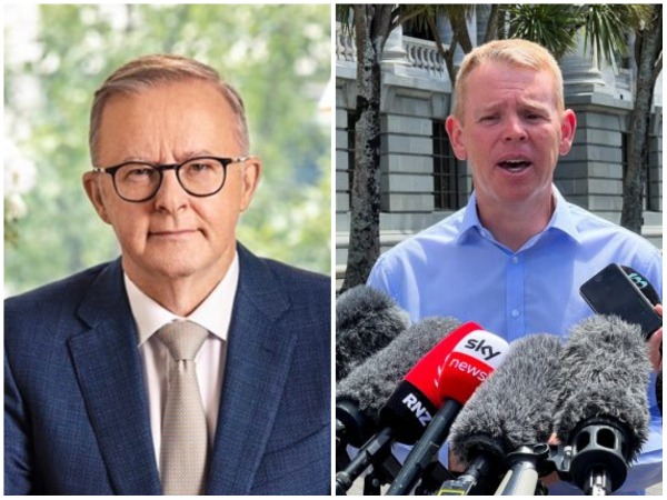 Australian Prime Minister Anthony Albanese and New Zealand Prime Minister Chris Hipkins.