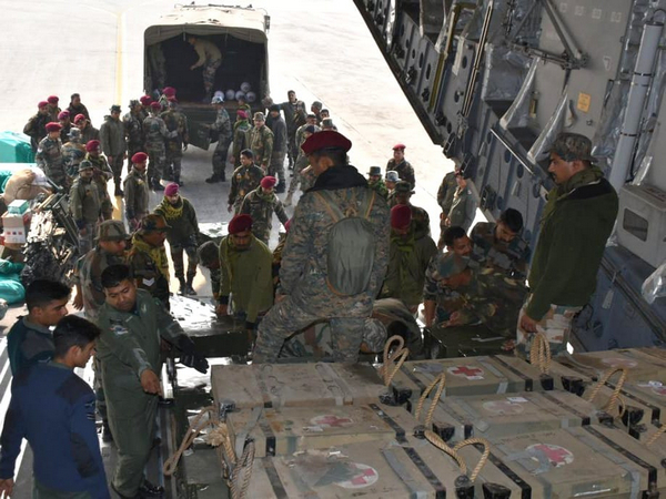 First Indian C17 flight reaches Adana, Turkey with relief material and NDRF team (Photo/ ANI)