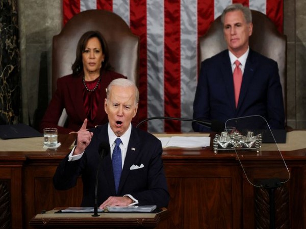 US President Joe Biden addressing Congress at State of the Union address. (Photo Credit - Reuters)