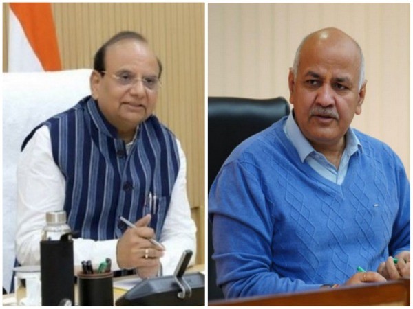 Delhi Deputy CM Manish Sisodia, Delhi LG VK Saxena (File photo/ANI)