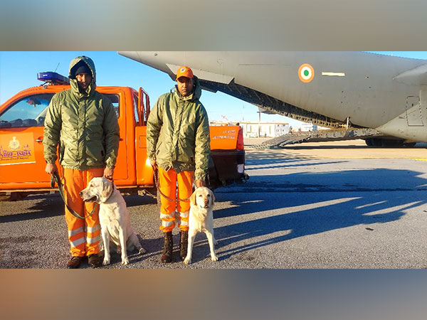 NDRF personnel and a dog squad to depart for earth-quake hit Turkey to carry out rescue and relief operations (Photo/ANI)