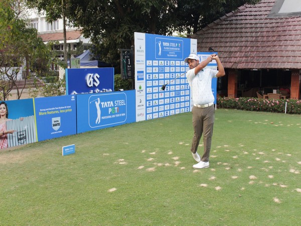 Sachin Baisoya in action during day two of PGTI Players Championship 2023 (Image: PGTI)