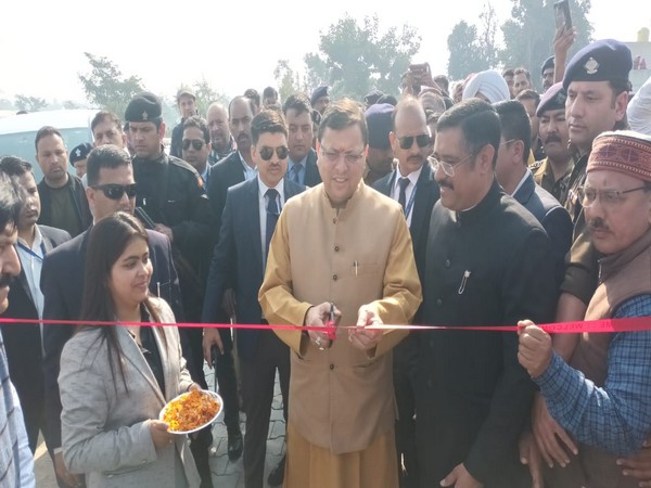 CM Pushkar Singh Dhami inauguartes heliapd (Photo/ANI)