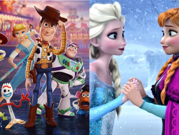 Stills from 'Toy Story' and 'Frozen' (Image Source: Twitter)