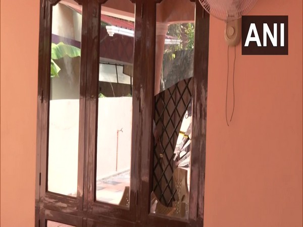 A visual of the broken window pane. (Photo:ANI)