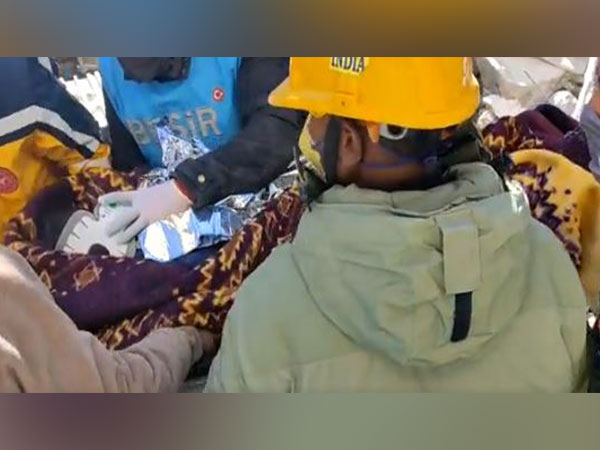 The minor girl rescued by the NDRF in Turkey. (Screengrab from Amit Shah's Twitter)