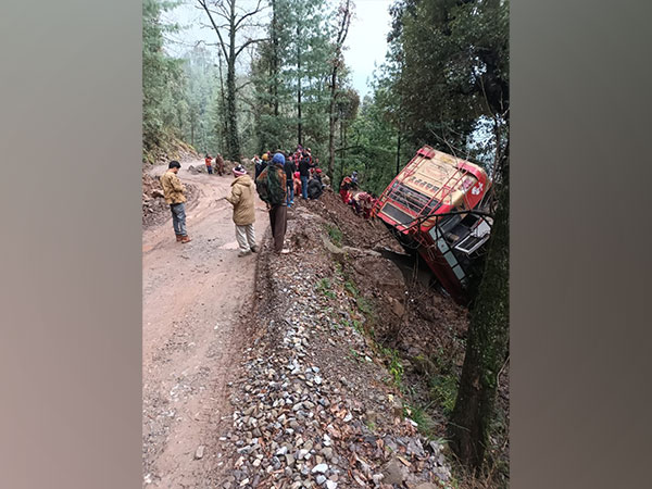 A visual from the bus accident in J-K's Udhampur (Photo/ANI)