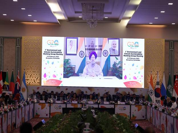 Union Minister Hardeep Singh Puri adressed first meeting of the Environment and Climate Sustainability Working Group under India's G20 Presidency at Bengaluru on Friday (Photo credit : PIB)