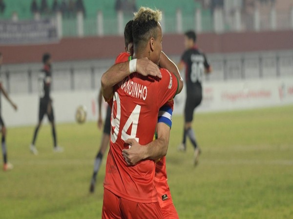 TRAU FC players celebrating. (Photo- I League)