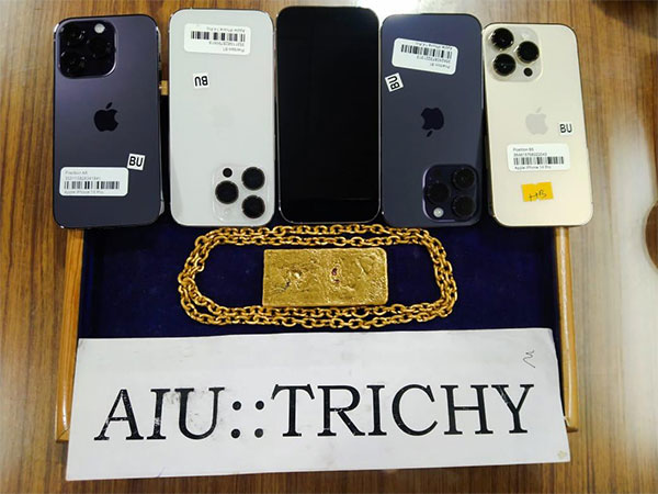 Gold and mobile phones seized at Trichy International Airport