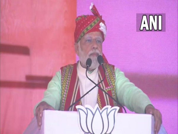 Prime Minister Narendra Modi in Ambassa (Photo/ANI)