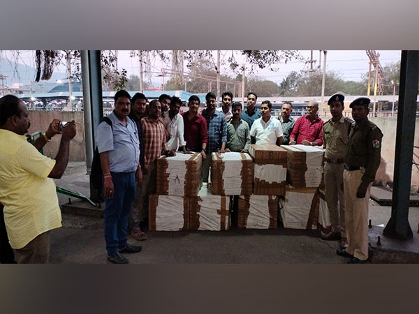 Customs officials seize foreign cigarettes (Photo Credit : ANI)