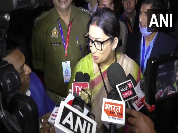 Union Minister Smriti Irani in Agra (Photo/ANI)