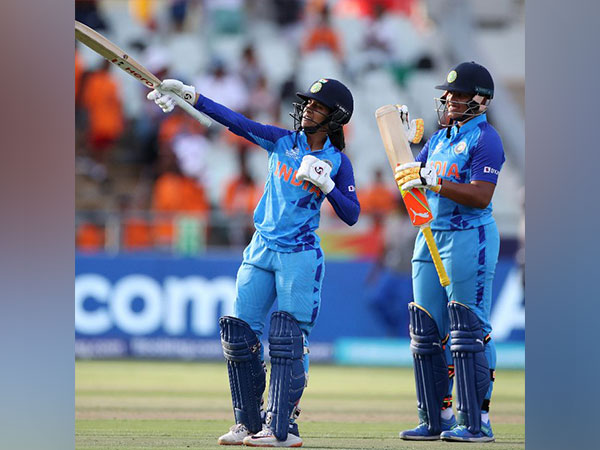 Jemimah Rodrigues and Richa Ghosh celebrating after India's win over Pakistan in ICC Women's T20 WC (Image: ICC Twitter)