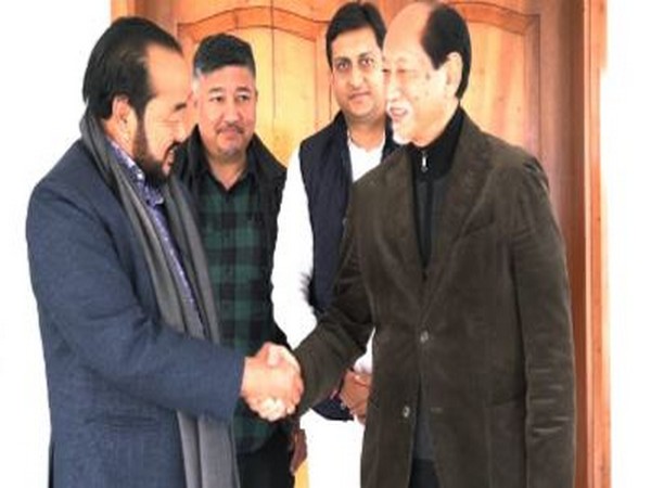 Neiphiu Rio (NDPP) and Y Patton (BJP) (Photo/ANI)