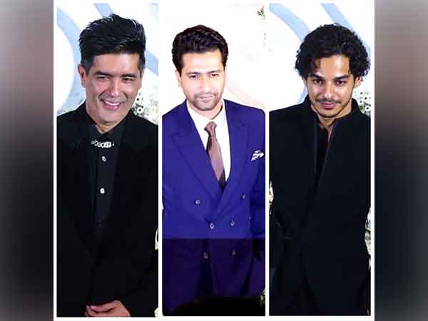 Manish Malhotra, Vicky Kaushal and Ishan Khttar. (Image Source/ ANI)