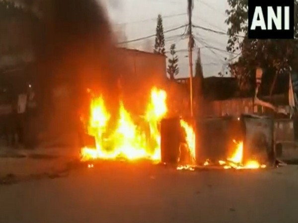 Visuals of vehicles on fire in Nepal capital city Kathmandu