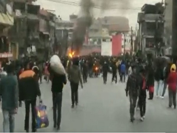 Transport workers protest in Nepal (ANI)