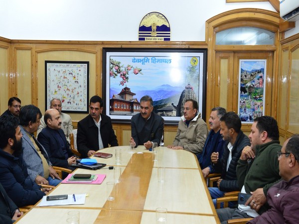 Himachal Pradesh Chief Minister Sukhvinder Singh Sukhu at the meeting (Photo/ANI)