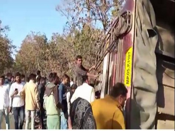 Bus accident in Madhya Pradesh's Sehore (Photo/ANI)