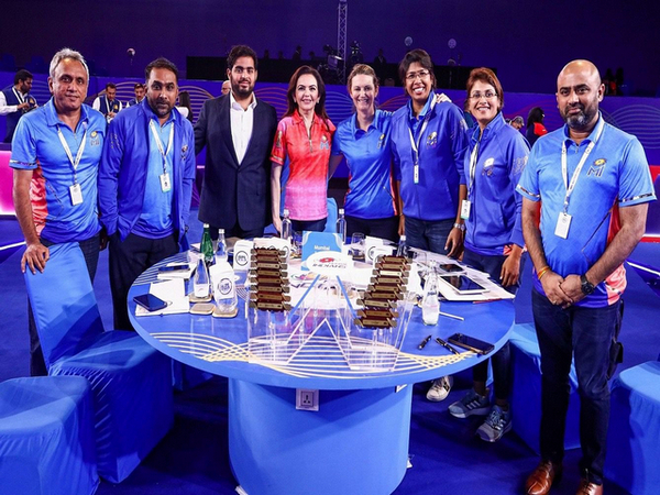 Mumbai Indians owner Nita M. Ambani (Centre) at Women's Premier League (WPL) auction (Image: Mumbai Indians)