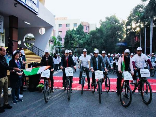 Visual from teh cycle rally (Photo/ANI) 