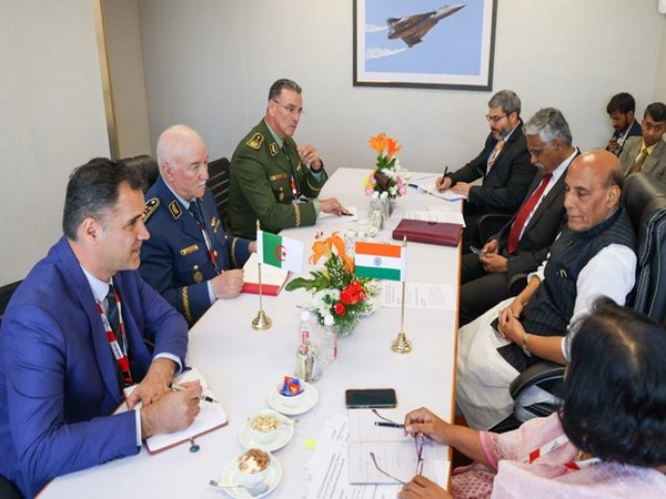 Defence Minister Rajnath Singh, Zambia's Defence Minister Ambrose Lufuma