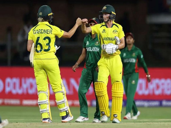 Australian team celebrating the win. (Photo- ICC)