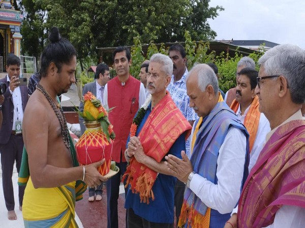 Jaishankar visits Sri Siva Subramaniya Swami Temple in Nadi, Fiji (Source: ANI/@DrSJaishankar)