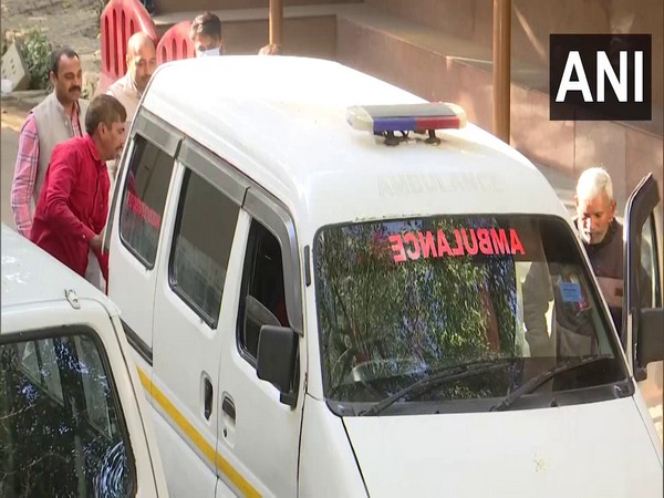 Body of Nikki Yadav being taken from Deen Dayal Upadhyay Hospital in Delhi (Photo/ANI)
