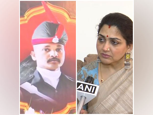 Deceased Army jawan Prabhu (Left), BJP leader Khushbu Sundar (Right) (Photo/ANI)