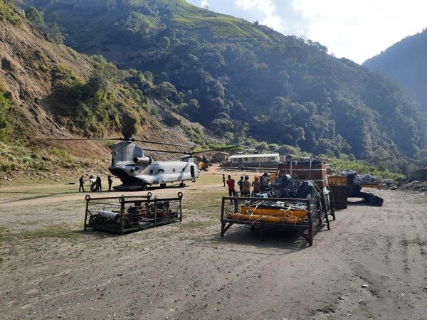 IAF Chinooks shifting an excavator to forward areas in Arunachal amid ongoing India-China military faceoff (Pic credit: Eastern Air Command IAF)