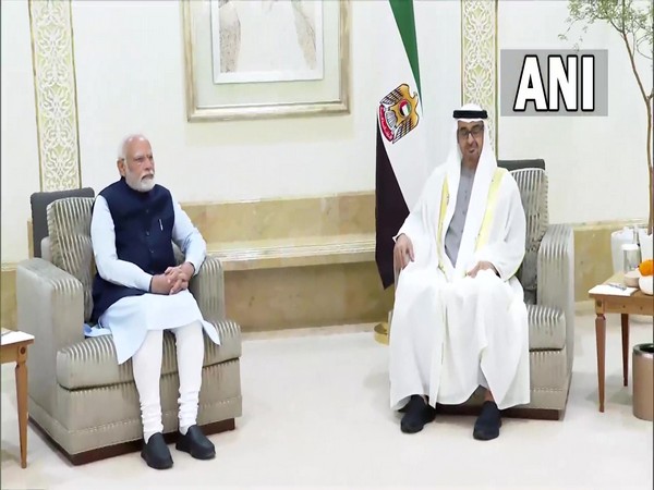 Prime Minister Narendra Modi and UAE President Sheikh Mohamed bin Zayed Al Nahyan.