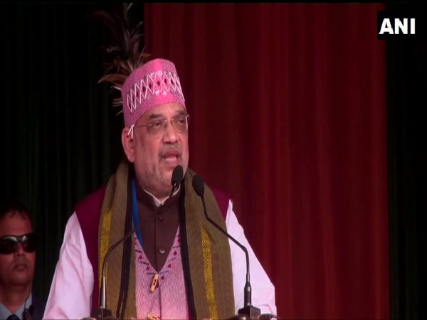 Union Home Minister Amit Shah in Meghalaya's Dalu (Photo/ANI)