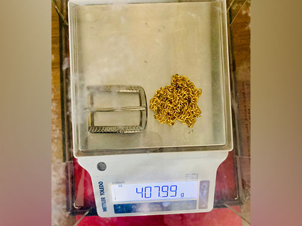 Customs department seized 407.85 g of gold worth Rs 20.24 lakhs at Kochi airport. (Photo/ANI)