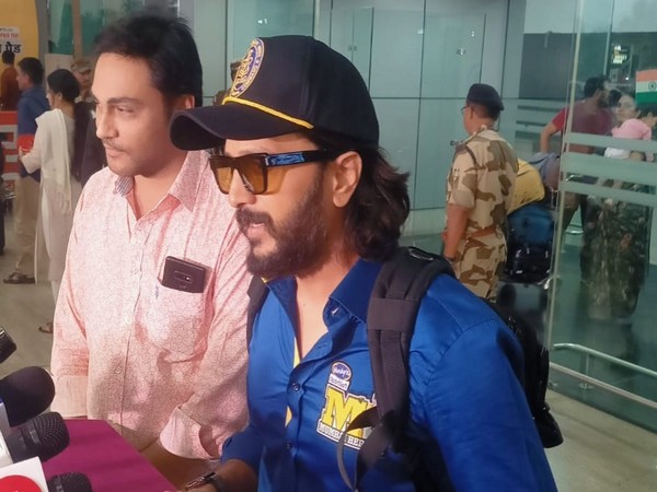 Bollywood actor Ritesh Deshmukh talking to media persons (Photo/ANI)