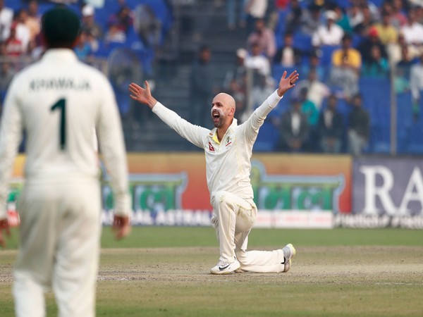 Nathan Lyon brought up his fifer in second session. (Photo- ICC)