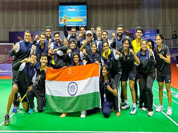 Indian team after bagging historic bronze Badminton in Asia Mixed Team Championship (Image: BAI media)